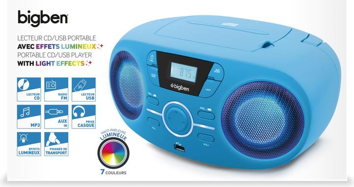 Image du produit Bigben CD/ Radio portable CD61 USB - bleu (FM, AM)