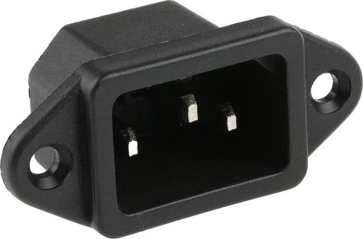 Produktbild Rs Pro IEC-Steckverbinder C14 250 V, Gerade, Tafelmontage, Stecker, Sicherung/en / 10A, Löten, Ohne (C14)