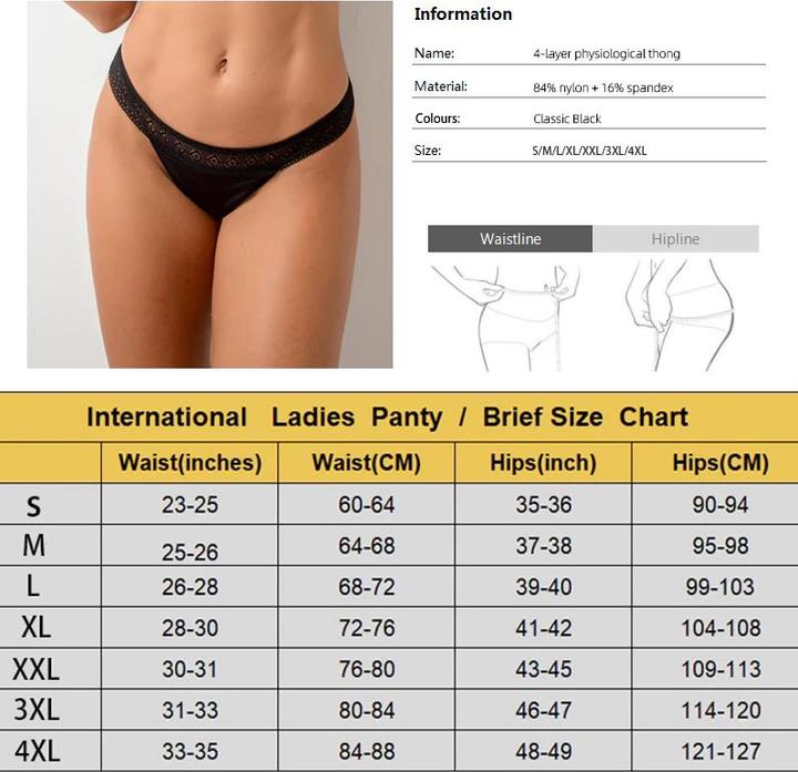 Produktbild Bonbon Rose Menstruationstanga mit kleiner quadratischer Spitze (3XL)