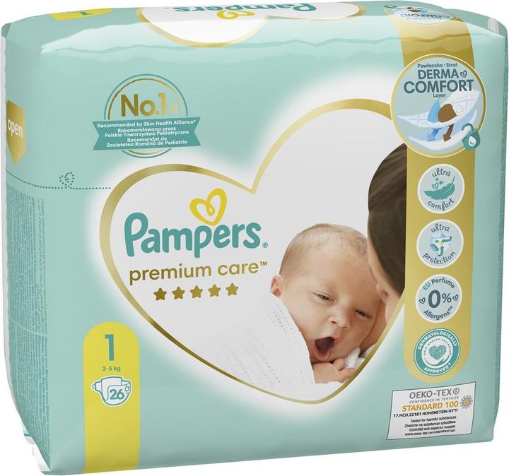 Actual product image Pampers Premium Care (Size 1, Pack, 26 Piece)