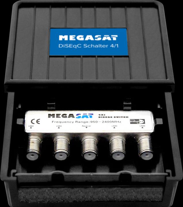 Actual product image Megasat DiSEqC Switch 4-1 Pro Satblock Distribution (Terminal strips)