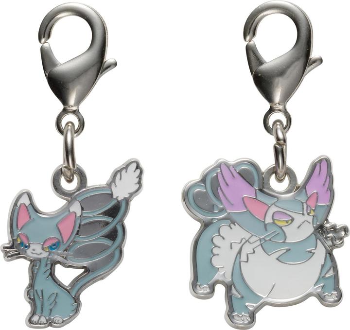 Produktbild Pokémon Pokemon Center - Glameow, Purugly Schlüsselanhänger - 2 Stück