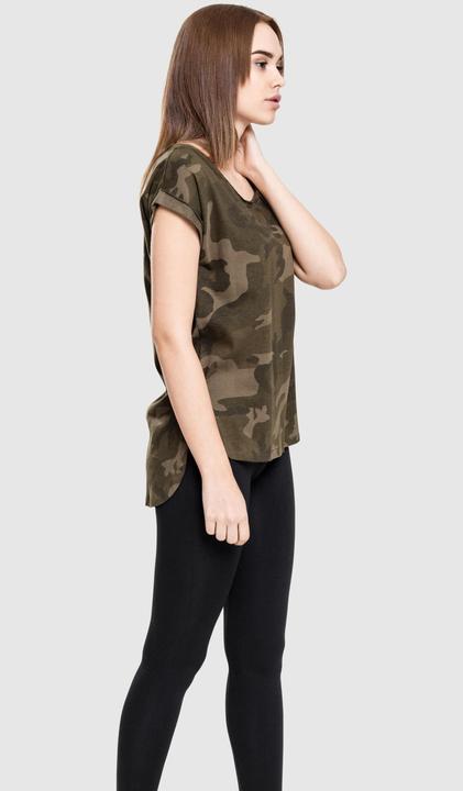 Actual product image Urban Classics Ladies Camo Back Shaped Tee (XS)