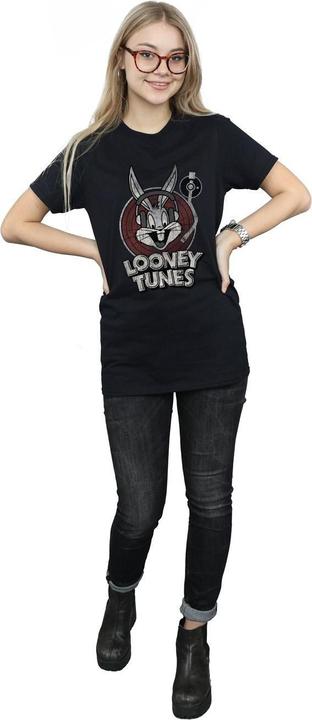 Immagine prodotto Looney Tunes Maglietta Boyfriend Donna/Ladies Bugs Bunny Circle Cotton Logo (3XL)