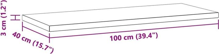 Actual product image VidaXL Wall shelves 2 pcs. Noble (100 x 40 x 3 cm)