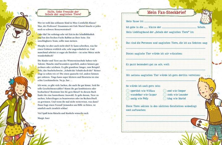 Produktbild Die Schule der magischen Tiere: Endlich Pause! Das grosse Rätselbuch Band 2 (Deutsch, Nina Dulleck, Christiane Hahn, Nikki Busch, Margit Auer, 2021)