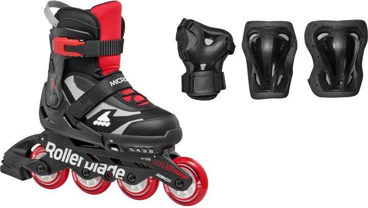 Image du produit Rollerblade Inline-Skates Microblade Combo Schwarz/Rot, 33-36.5 (33, 36.5)