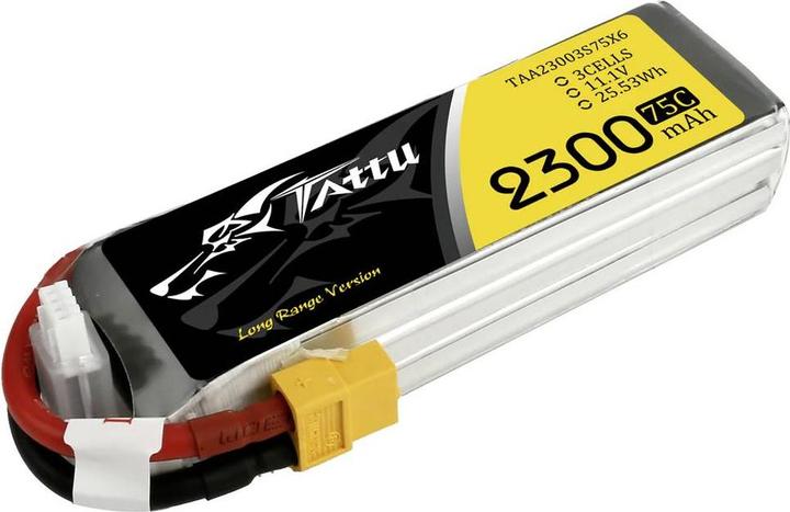 Produktbild Gens Ace Battery Pack TATTU 2300mAh 11.1V 75C 3S1P Lipo with XT60 (11.10 V, 2300 mAh)