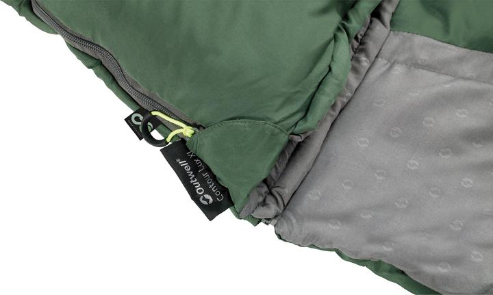 Actual product image Outwell Contour Lux XL polyester sleeping bag, green (235 cm)