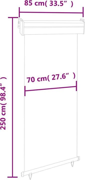 Image du produit VidaXL Auvent latéral (0.80 m)