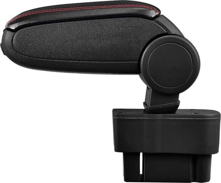 Produktbild Pro-Tec Mittelarmlehne Opel Corsa D mit Staufach Kunstleder Schwarz mit roten Nähten