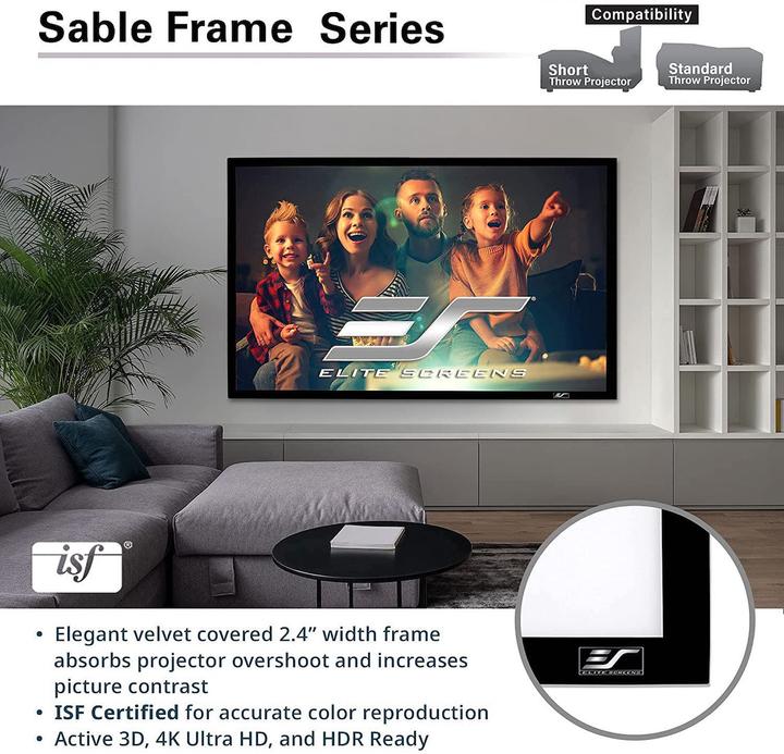 Actual product image Elite Screens sable frame (150", 16:9)