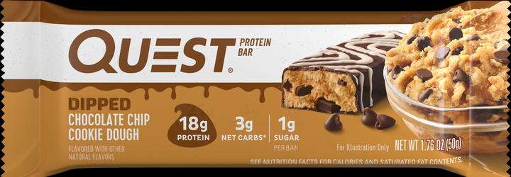 Immagine prodotto Quest Nutrition Quest Bars Dipped, 12 barrette da 50 g, pasta di biscotti al cioccolato (Pasta biscotto al cioccolato, 1 pz., 600 g)