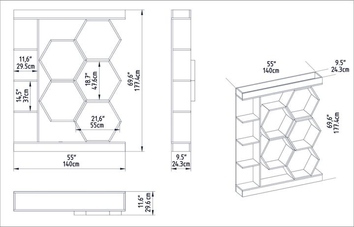 Immagine prodotto Kalune Design Elianna (140 x 29,5 x 177,5 cm)