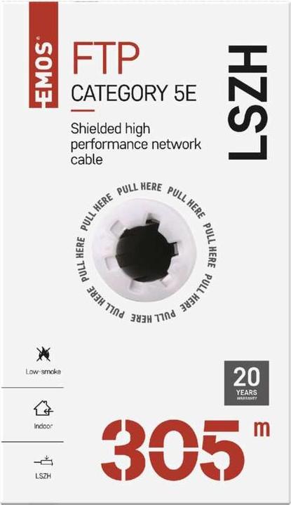 Produktbild Emos Datenkabel FTP CAT 5E LSZH, 305m (CAT5e, 305 m)
