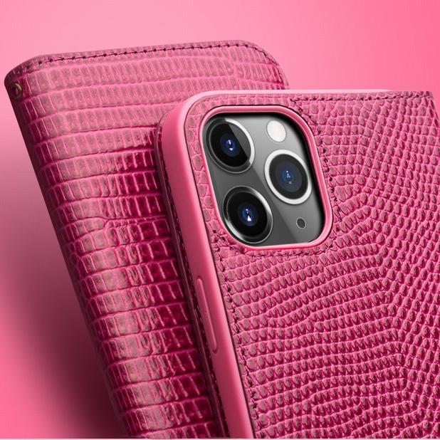 Immagine prodotto QiAlino Fourre Flip Croco cuir véritable (Apple iPhone 13 Pro Max)