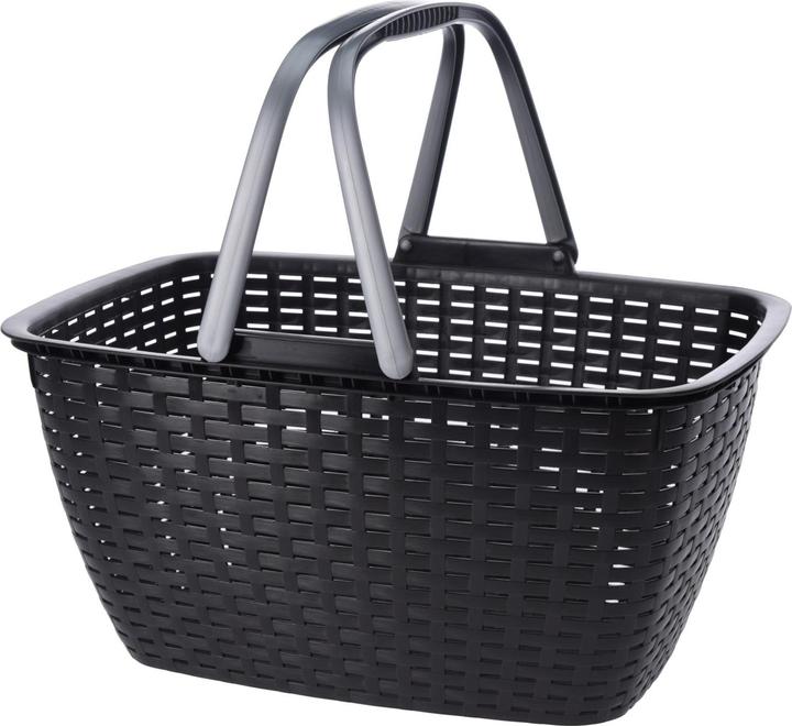 Mojawo Portable shopping basket Laundry basket Laundry bin with handle 35 litres (35 l)