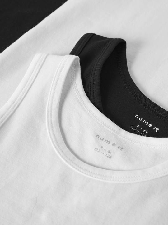 Actual product image Name it Nkmtank Top 4p Black White Solid (134)