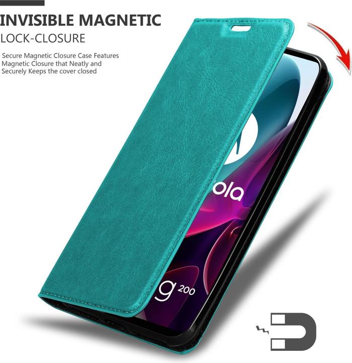 Image du produit Cadorabo Book Invis. Étui magnétique (Motorola Moto G200 5G)