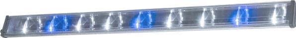 AkvaStabil LED's 800mm 9x3W, hvid/blå 13000K. U.driver