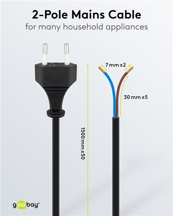 Produktbild Goobay Euro Kabel zum Konfektionieren (1.50 m)