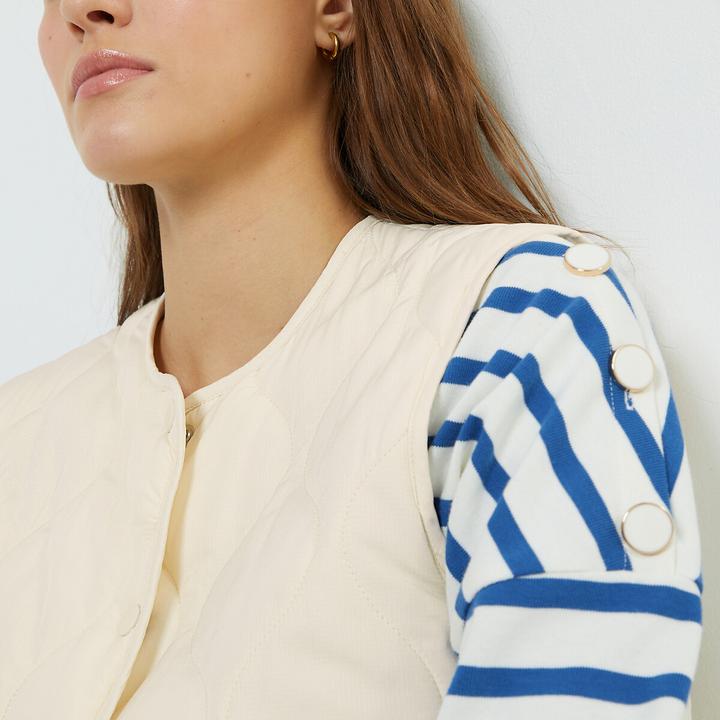 Image du produit La Redoute Collections Gilet matelassé avec boutons-pression (46)