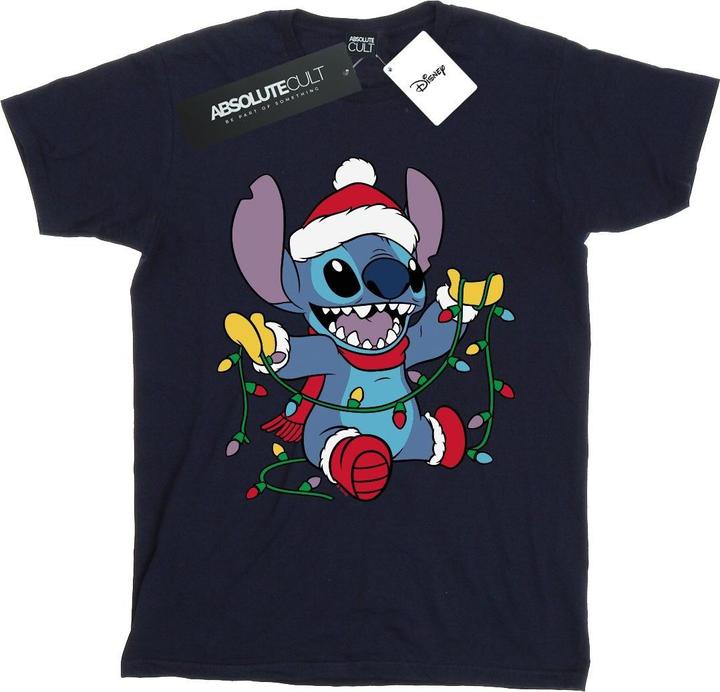 Immagine prodotto Disney Lilo And Stitch Christmas Lights Maglietta Ampia Donna (S)