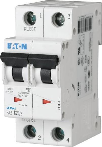 Image du produit Eaton MOE FAZ-K2/2 Interrupteur LS 2A 2p K-Char
