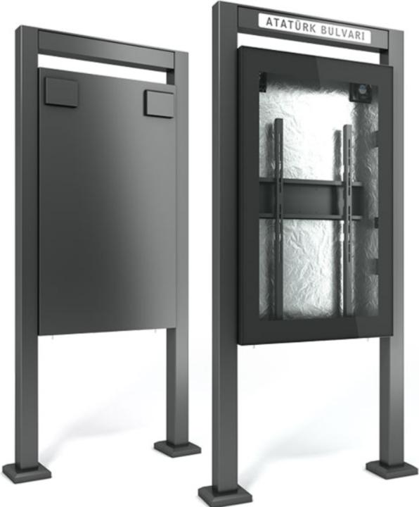 Actual product image DSS Outdoor Stele Portrait, 65" screen, black