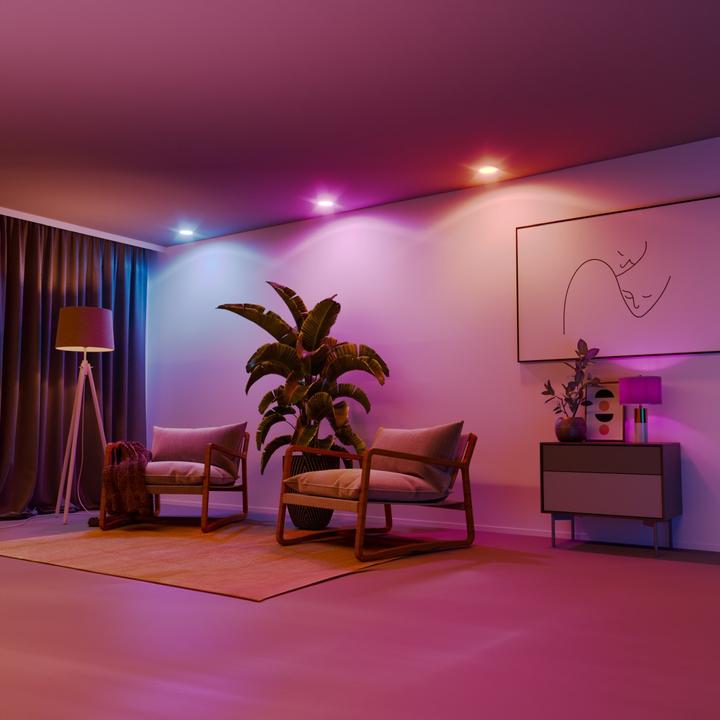 Actual product image Hama Smart LED lamp, Matter, E27, retro, filament ST64, RGBW, dimmable, with app (E27, 4.90 W, 470 lm, 1 x, F)