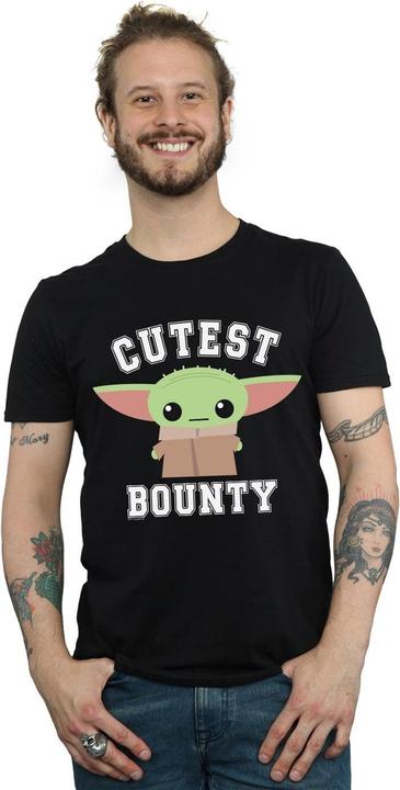 Actual product image Star Wars Mens The Mandalorian Cutest Bounty T-Shirt (M)