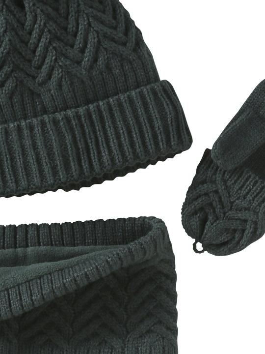 Produktbild Vertbaudet Jungen-Set: Mütze, Rundschal & Handschuhe