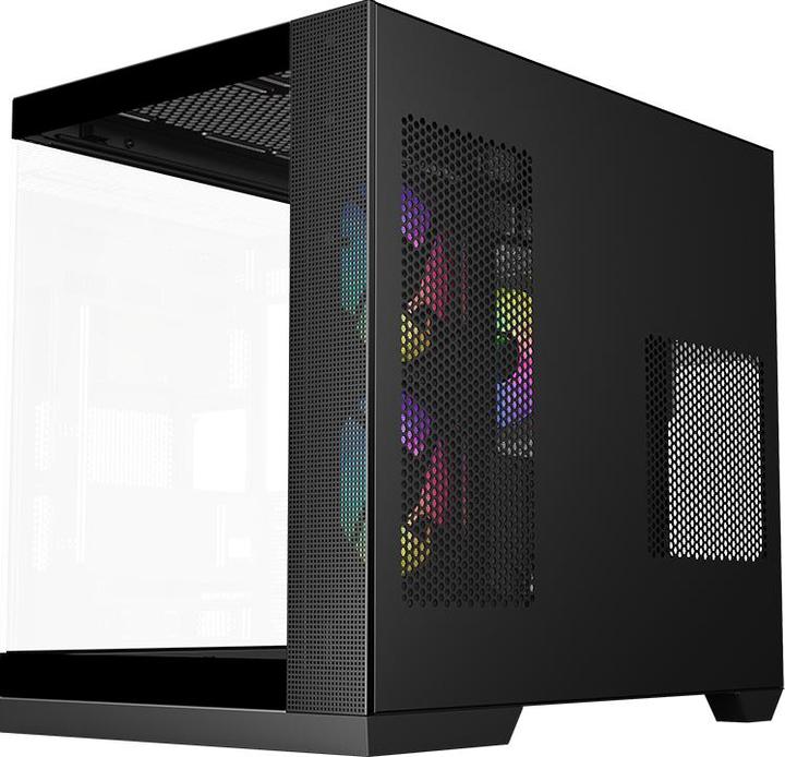 Itek Boitier Moyen Tour ATX Dark Cave DS RGB avec panneaux vitrés (Noir) (mATX, ATX, Mini-ITX)