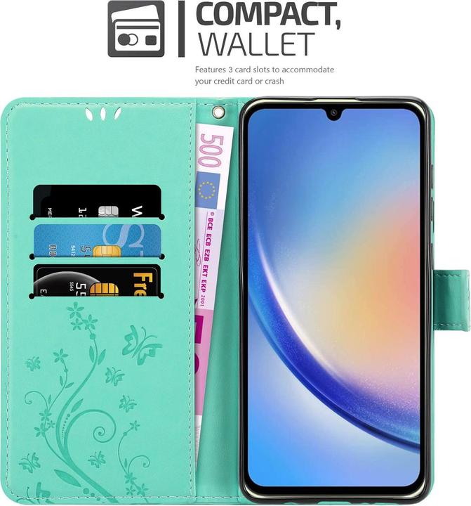 Image du produit Cadorabo Housse pour Samsung Galaxy A34 5G avec motif floral (Samsung Galaxy A34 5G)