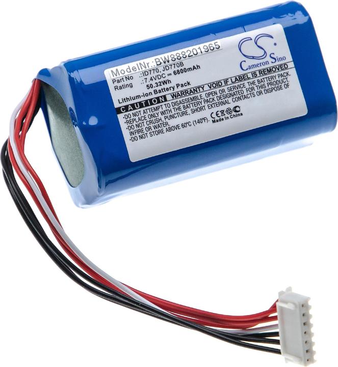 XCell Akku für Sony SRS-XB40 u.a. wie ID770 u.a. 6800mAh für Lautsprecher Boxen Speaker (Audiogerät Bildschirm-Schutzfolie)