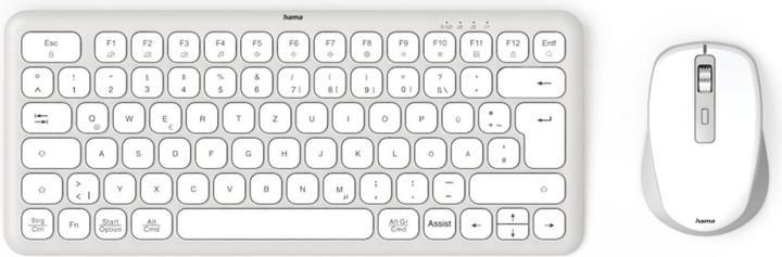 Actual product image Hama Multi-device keyboard and mouse set WKM-500 wireless small white QWERTZ (DE, Wireless)