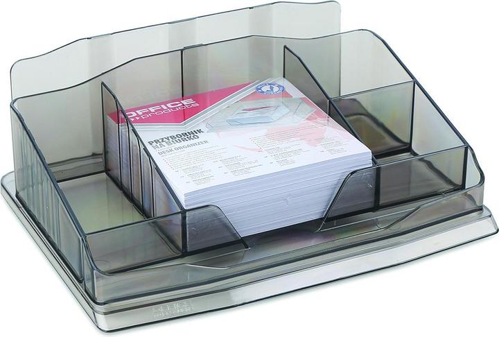 Produktbild Office Products Schreibtisch-organizer aus kunststoff, mit zettel, rauchfarben