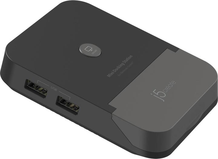 Actual product image j5Create JCD620 Mini Docking Station for Nintendo Switch™, Black, Black, Grey (Switch)