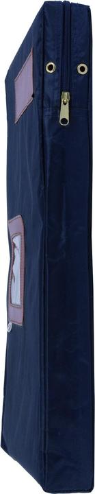 Actual product image Alba Bench bag "POCSOU B" with stretch pleat, made of nylon, blue zip, sender window, dimensions: (W)420 (1 x)