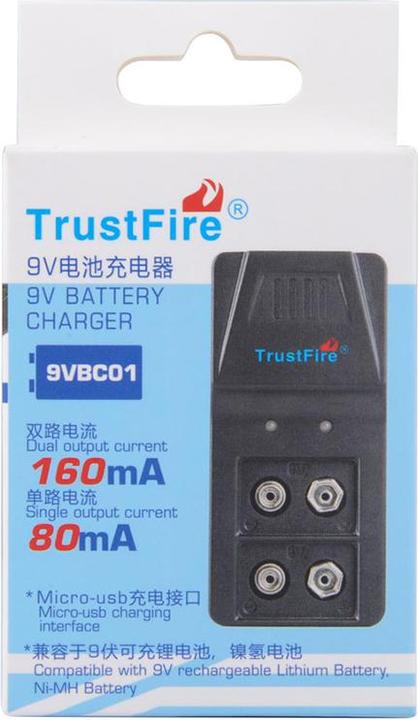 Actual product image Trustfire Charger BC01 9V Block 6F22 Battery charger for Li-Ion, Ni-MH (1 pcs., Chargers without battery)