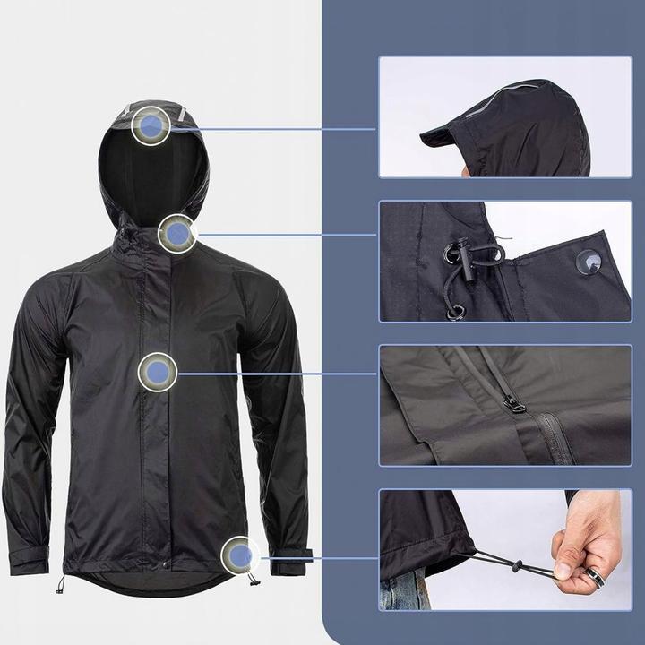 Image du produit Rockbros YPY013BK2XL Veste de pluie respirante coupe-vent XXL - Noir (XXL)