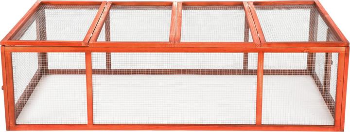 Produktbild tectake Kaninchenstall mit 4 Türen 181x90x48cm