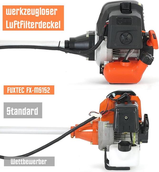 Actual product image Fuxtec FX-MS152 Petrol Mains Scythe Multitool 2in1 (Plastic knives, Trim line)