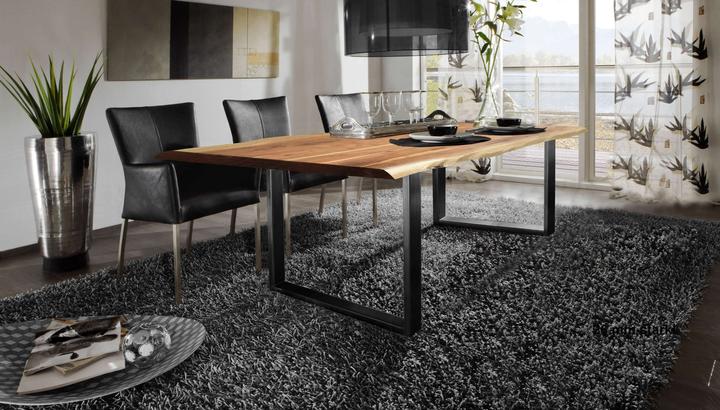 Image du produit SIT Möbel Table en bois massif Ux3.6 acacia naturel-noir antique (180 x 90 x 76 cm)
