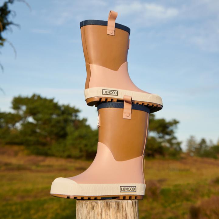 Actual product image Liewood Rubber Boots Sasha Natural Rubber Tuscany Rose Multi Mix (24)