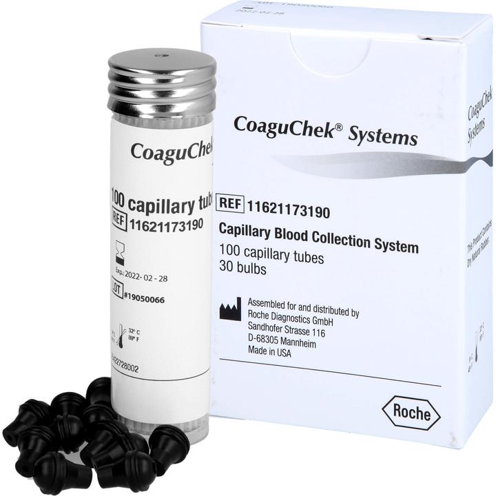 Produktbild CoaguChek Plastik Kapillaren 50 mcl (100 Stk)