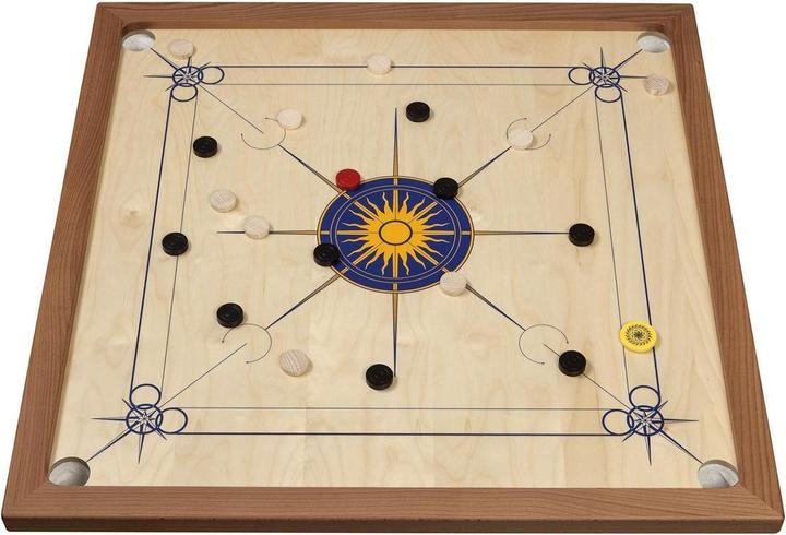 Produktbild Philos Carrom standard, blau gelb, Brettspiel aus Holz, 2 - 4 Spieler, ab 6 Jahren (Englisch)