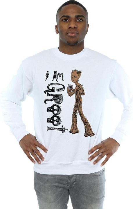 Actual product image Mens Avengers Infinity War I Am Teenage Groot Sweatshirt (L)