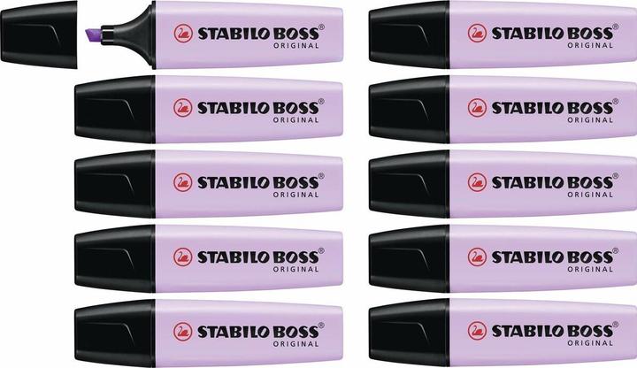 Productafbeelding STABILO Markeerstift - BOSS ORIGINAL Pastel - Set van 10 - Paarse glans (Paars, 5 mm, 10 x)