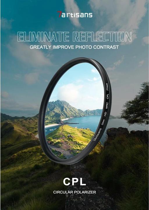 Immagine prodotto 7artisans Filtro polarizzatore CPL - 52 mm (52 mm, Filtri polarizzanti)